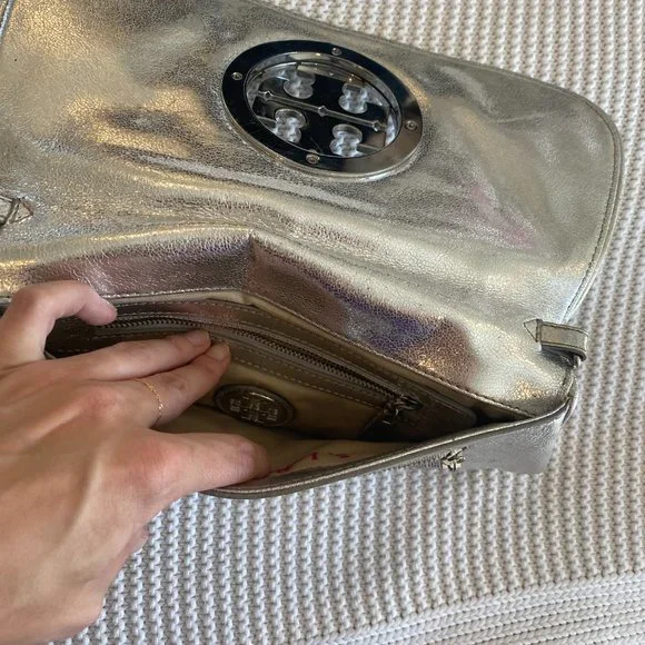 Tory Burch Silver Clutch - Picture 4 of 4
